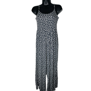 J.O. & Co. Elegant Grey and White Floral Jumpsuit